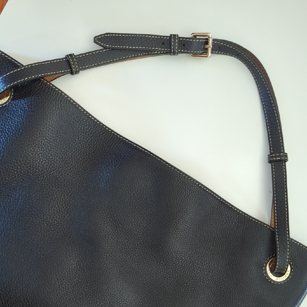 Dooney & Bourke Black Leather Shoulder Bag - Picture 2 of 11